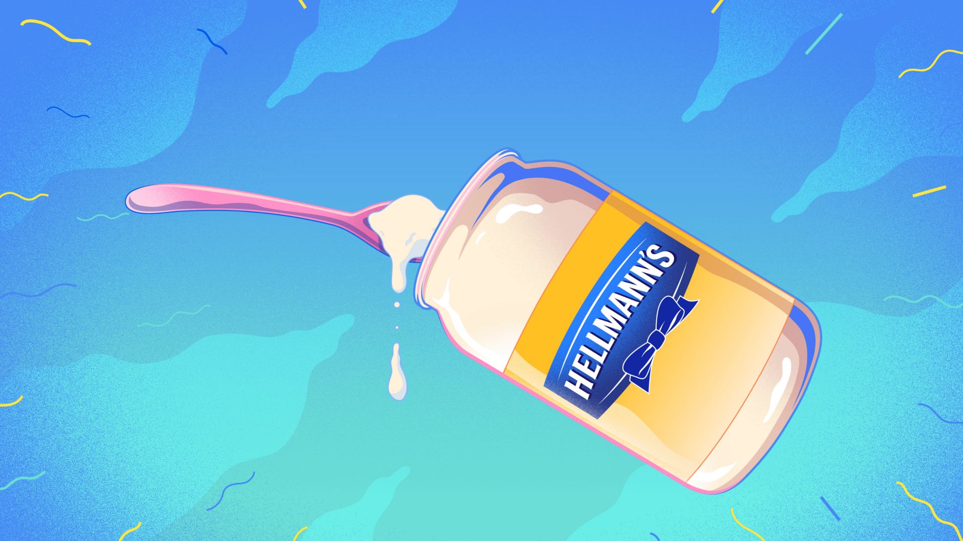 Usage Hellmanns jar background