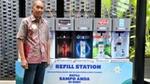 Photo of Nurdiana Darus in front of refill station