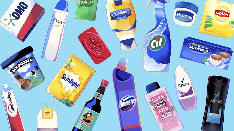 Illustration of Unilever products