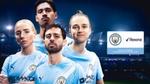 Four players from Manchester City FC, including Alex Greenwood and Bernardo Silva. Logos for Rexona and Manchester City FC also pictured.