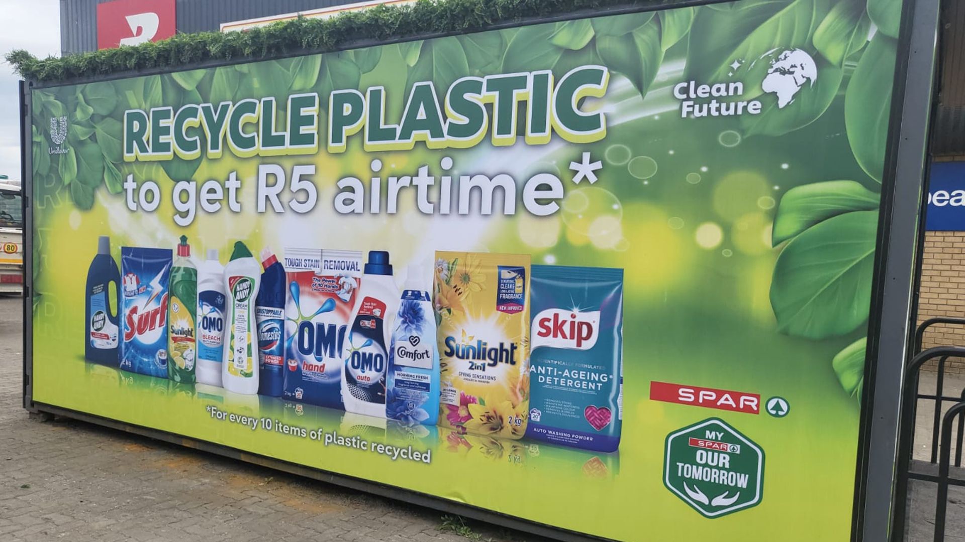 Banner for recycle plastic campaign