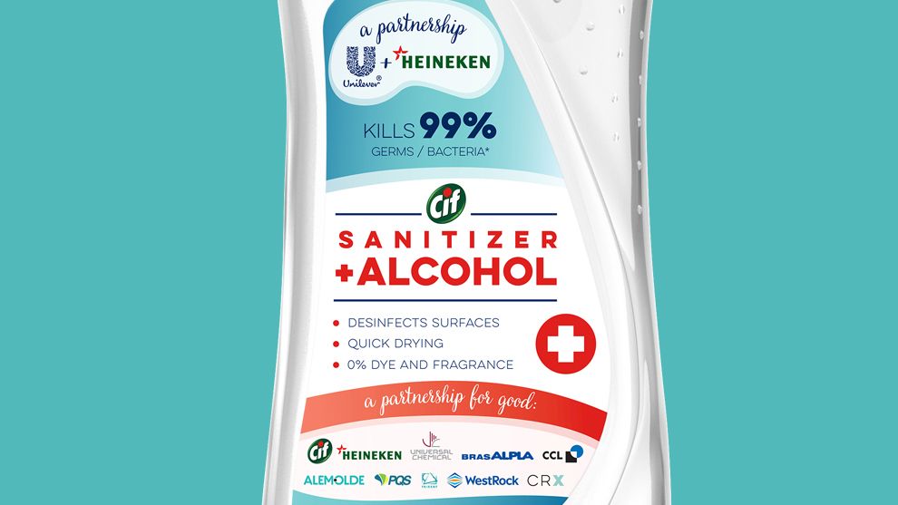 Cif&#39;s bottle in partnership with Heineken