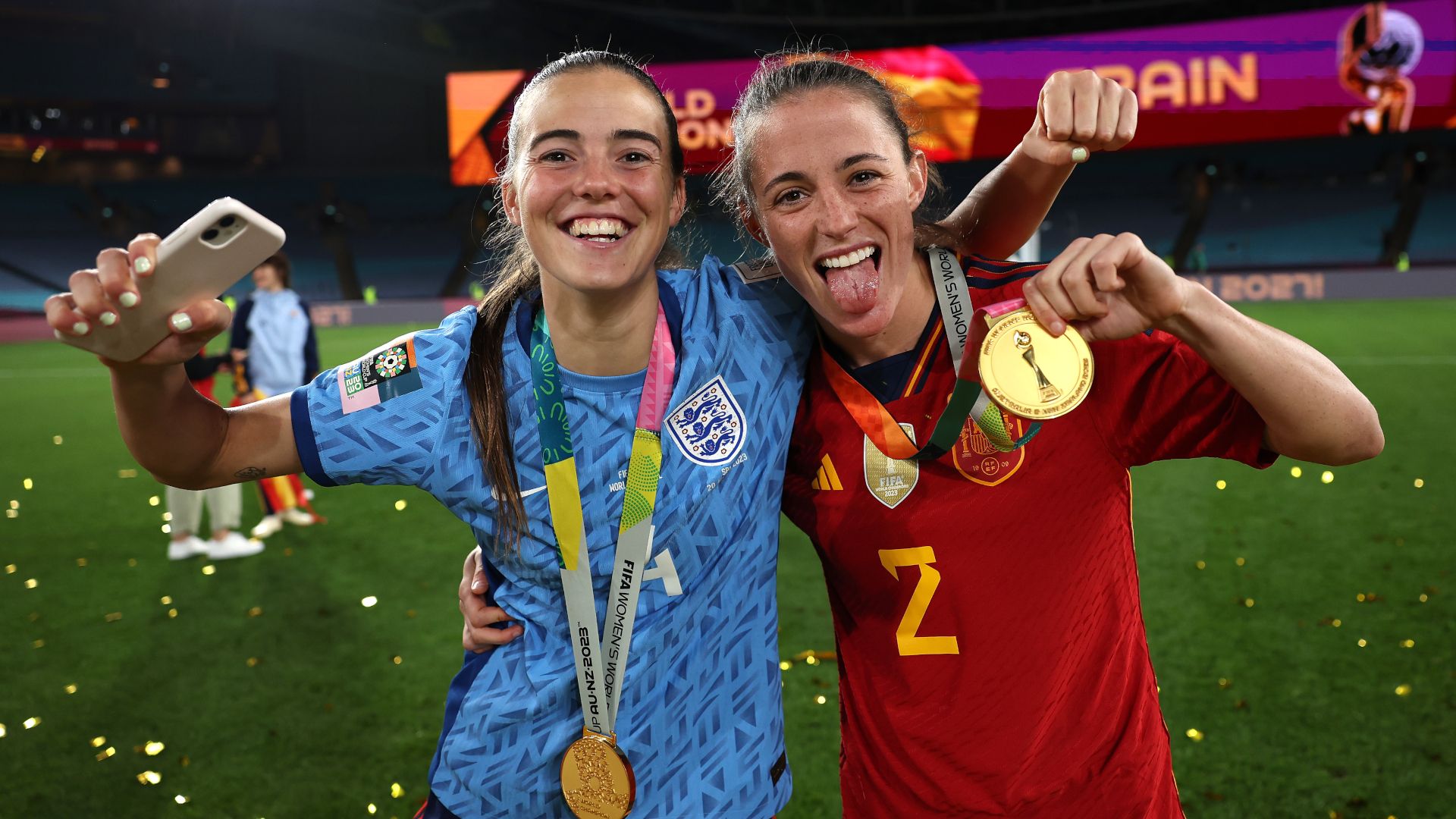  Women football players showing their medals – Unilever’s partnership with FIFA aims to power brands and women’s football