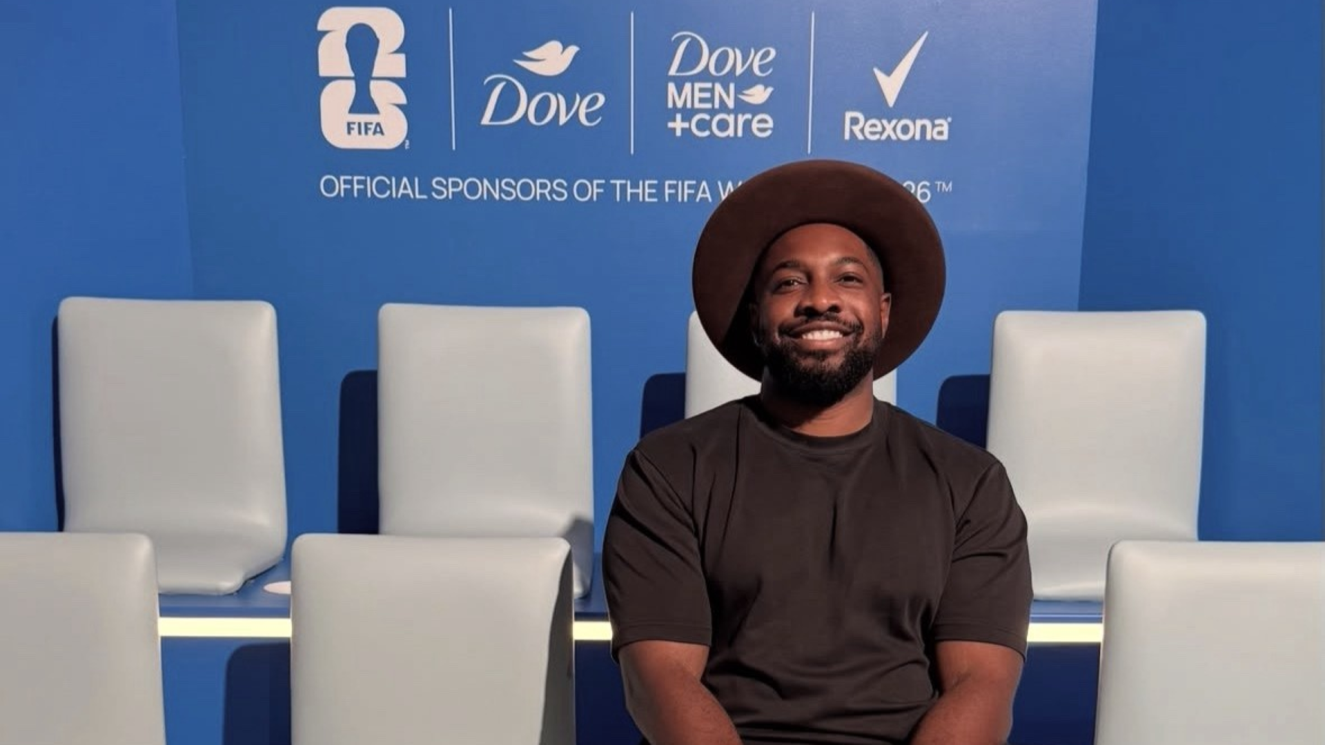 Elfried Samba, a leading voice on creator-led marketing, sitting inside Unilever’s House of Fresh™ hub in New York.