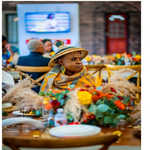 Lady wearing traditional BaSotho attire